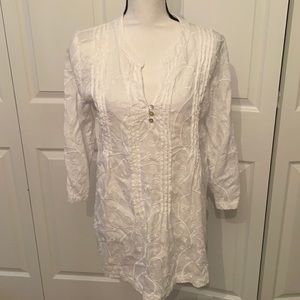 St Tropez Linen Top Blouse